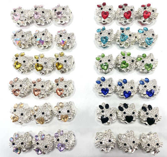 beaded beadable metal metallic fancy HK beads ornaments with heat shap crystal stoneand  rhinestone and decor by rhinestone,random mix