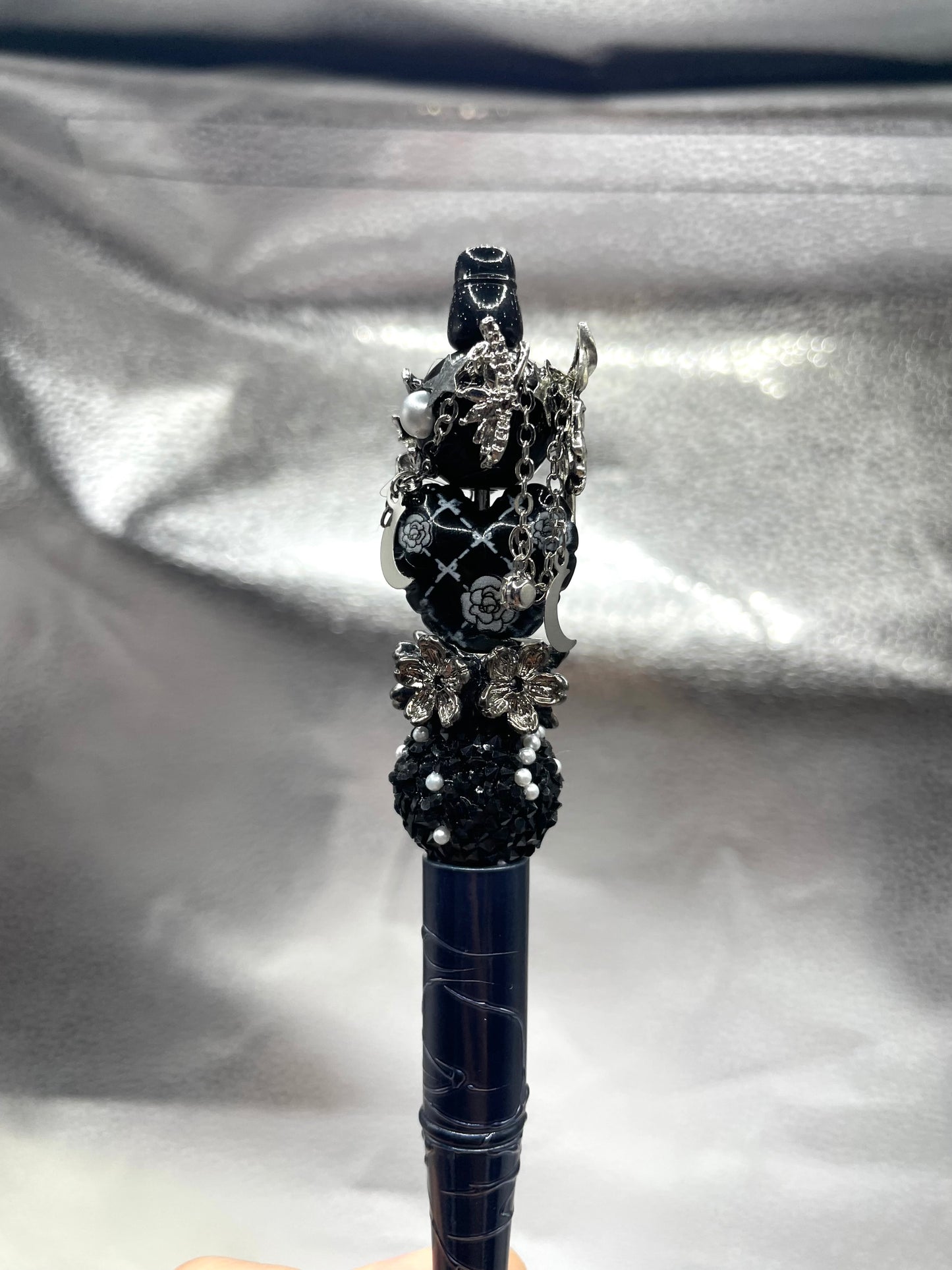 Halloween Series Gothic style Dark color acrylic beads Alloy parts Dark and stylish Metal pendant  Chain pendant beads 18mm