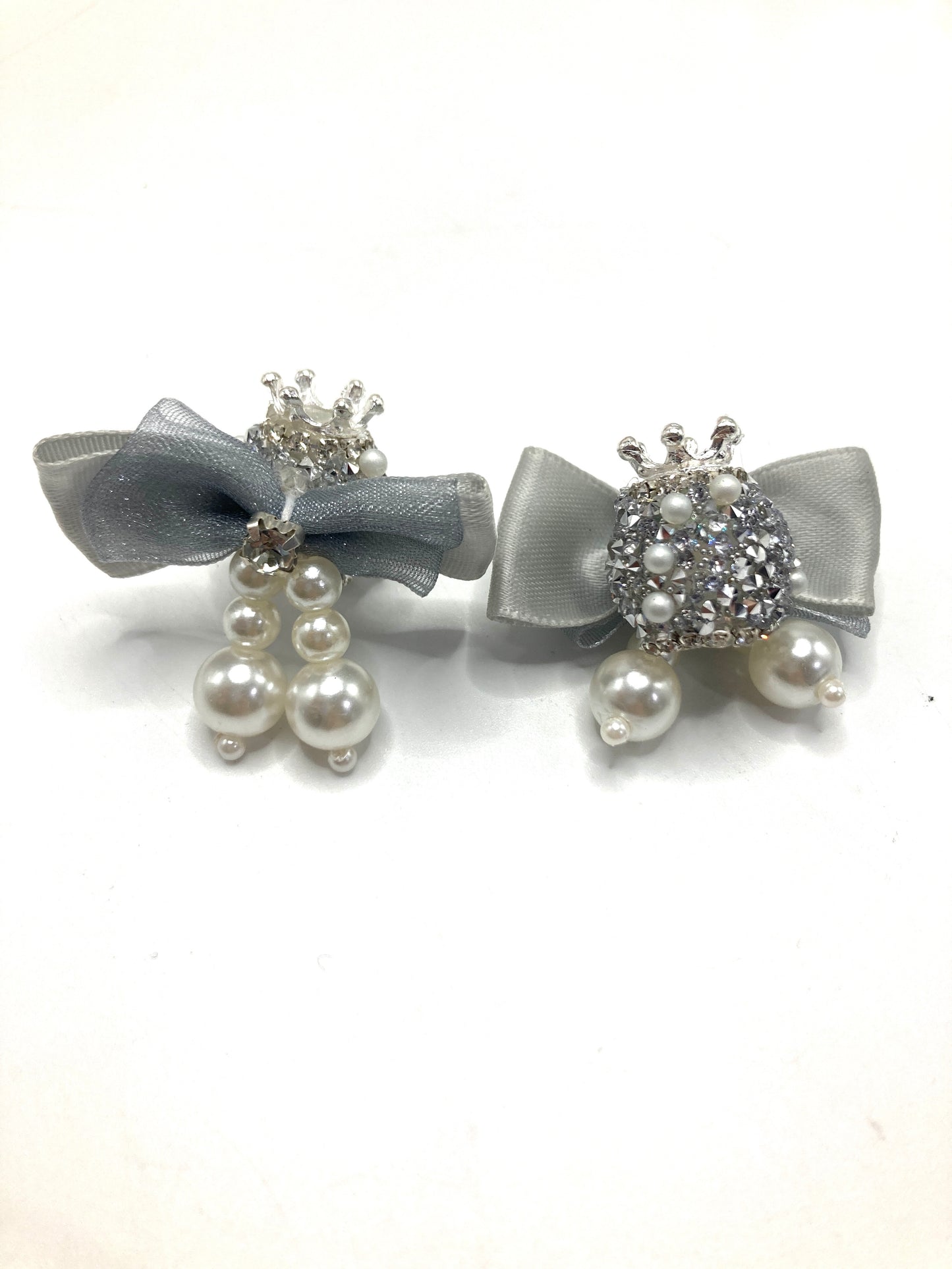 beaded beadable fancy textile bow bead Fancy Beads Crown bow beads Sugar beads Pearl pendant Random Mix