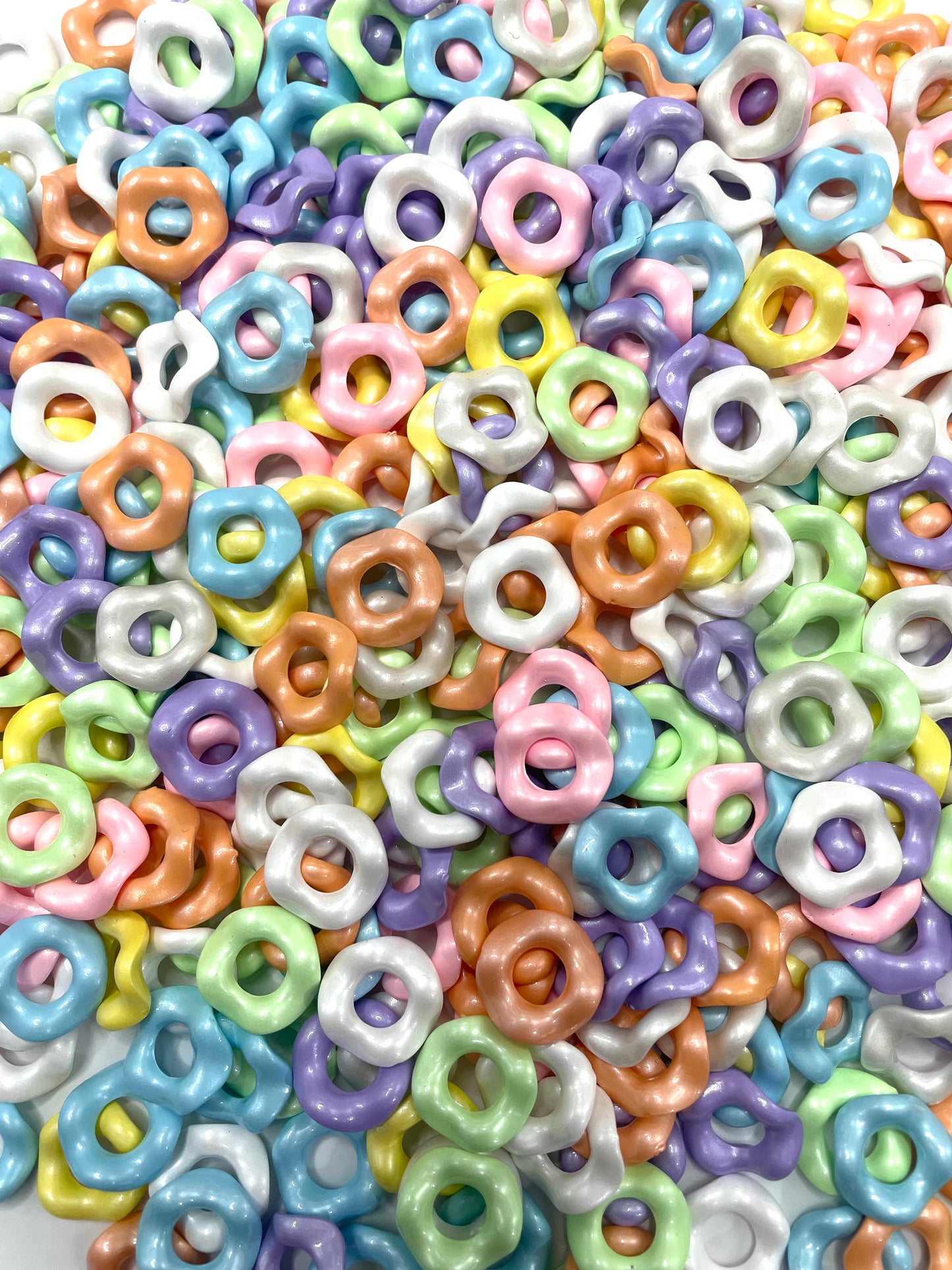 Glossy Wave Shape Acrylic Spacer Beads And  Solid Color, Dark color Random Mix,15mm