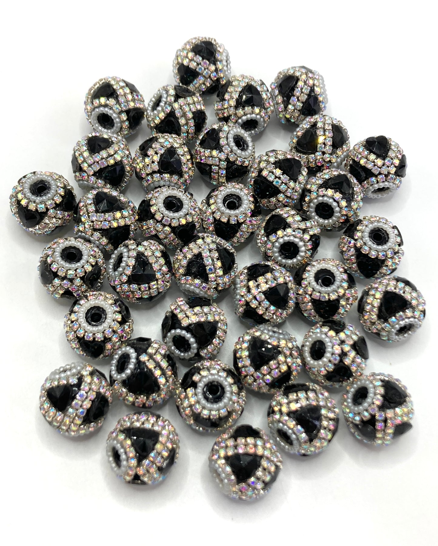 acrylic lantern heart Chain Pearl Heart-shaped rhinestone Bead mirror Heart  Random Mix 19mm