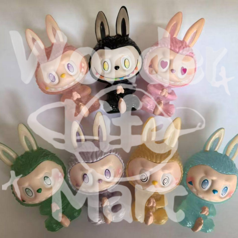 labubu Silicone rubber Figurine Pen Toppers Desktop ornament Random Mix