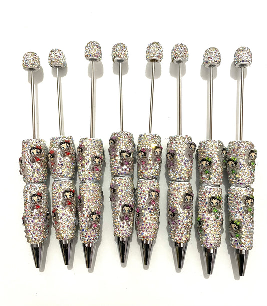 Diy with beaded beadable Betty boop pen rhinestone pen fancy pen