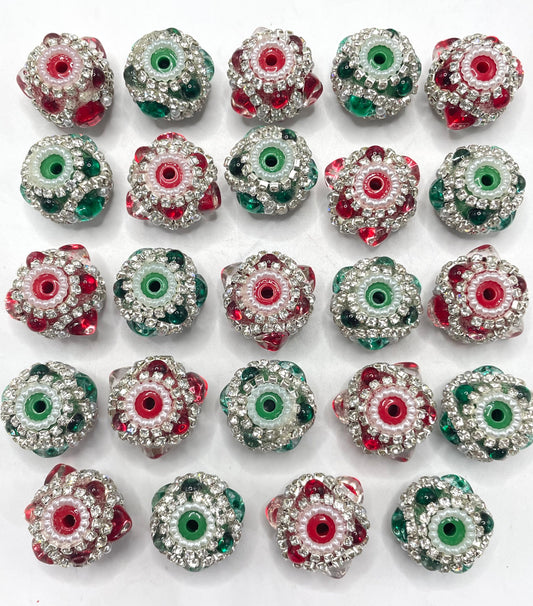 diy beaded beadable fancy beads christmas color Silver chain with bricks, love, five-pointed star-shaped gemstone acrylic beads
