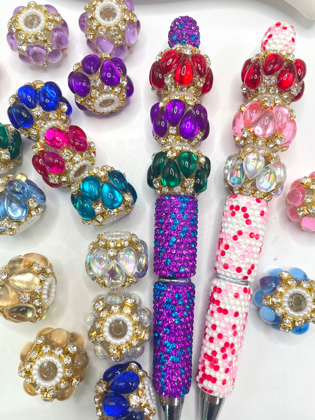gold chian fancy beads bubble fancy beads