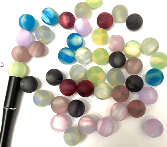 Acrylic bead 16mm matte acrylic beads