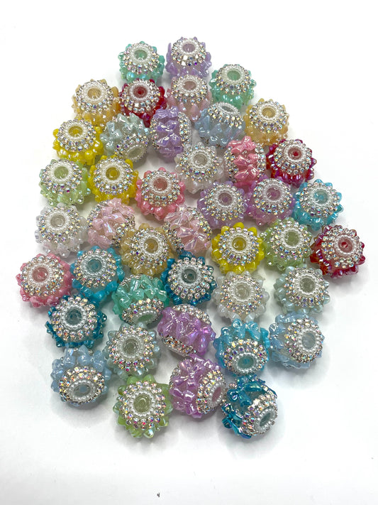 UV bow-shaped beads Pearl gasket Chain Random Mix