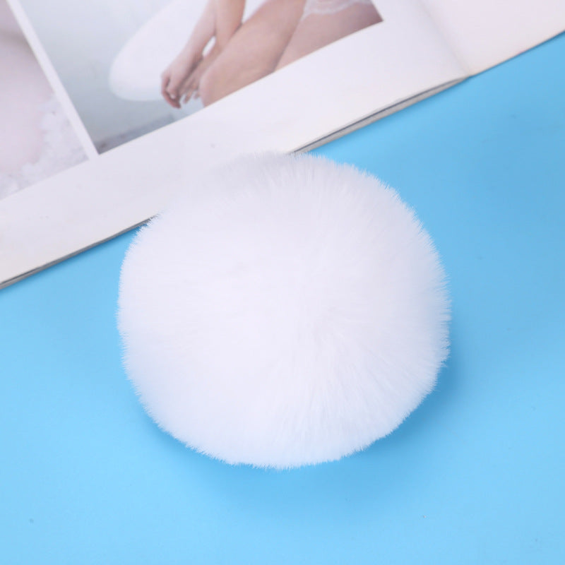 pom pom Imitation rex faux rabbit fur touching hairball Jewelry keychain imitation wool ball pendant 8mm Random Mix