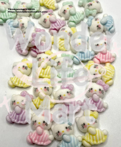 Sanri Flower Series Flocked cartoon beads Fluffy cartoon beads Random Mix 20mm