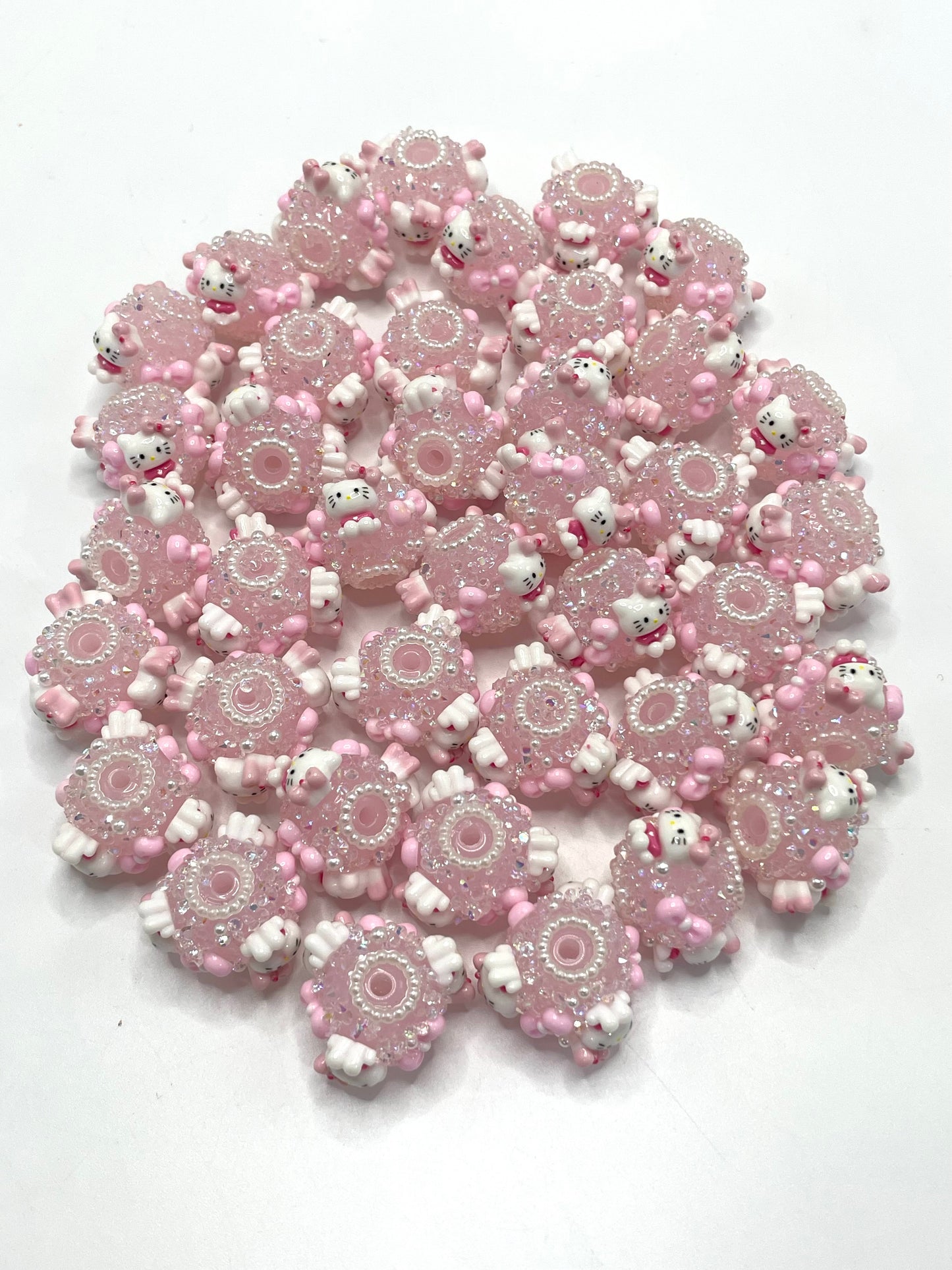 HK Sugar beads Cute bow-shaped sugar beads Cute beads 18mm Random Mix
