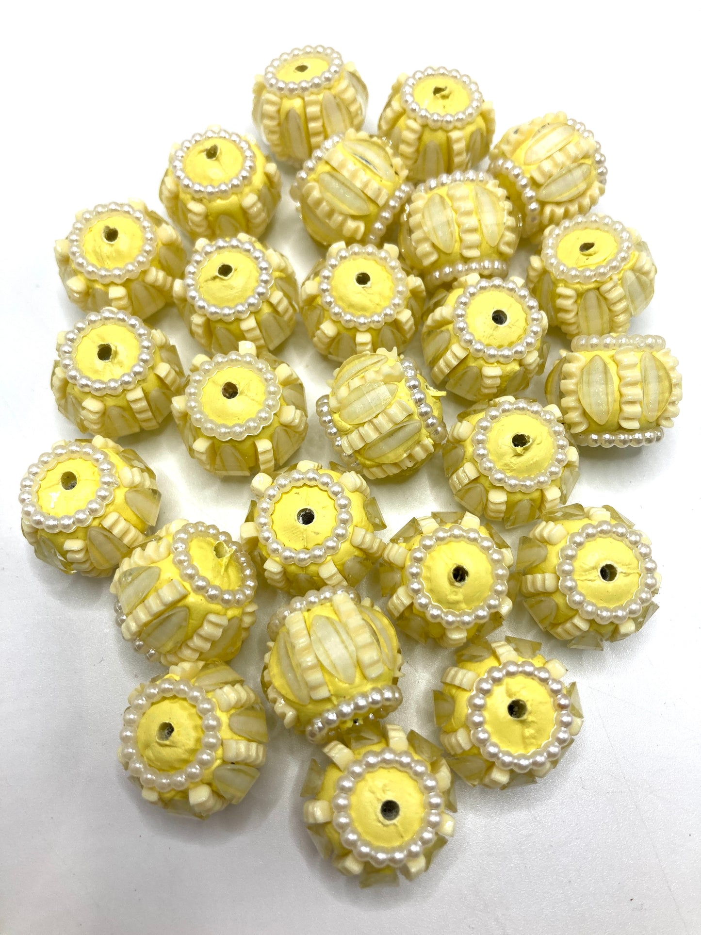 Clay beads Glazed water bead beads made of clay Wave lace edge clay beads