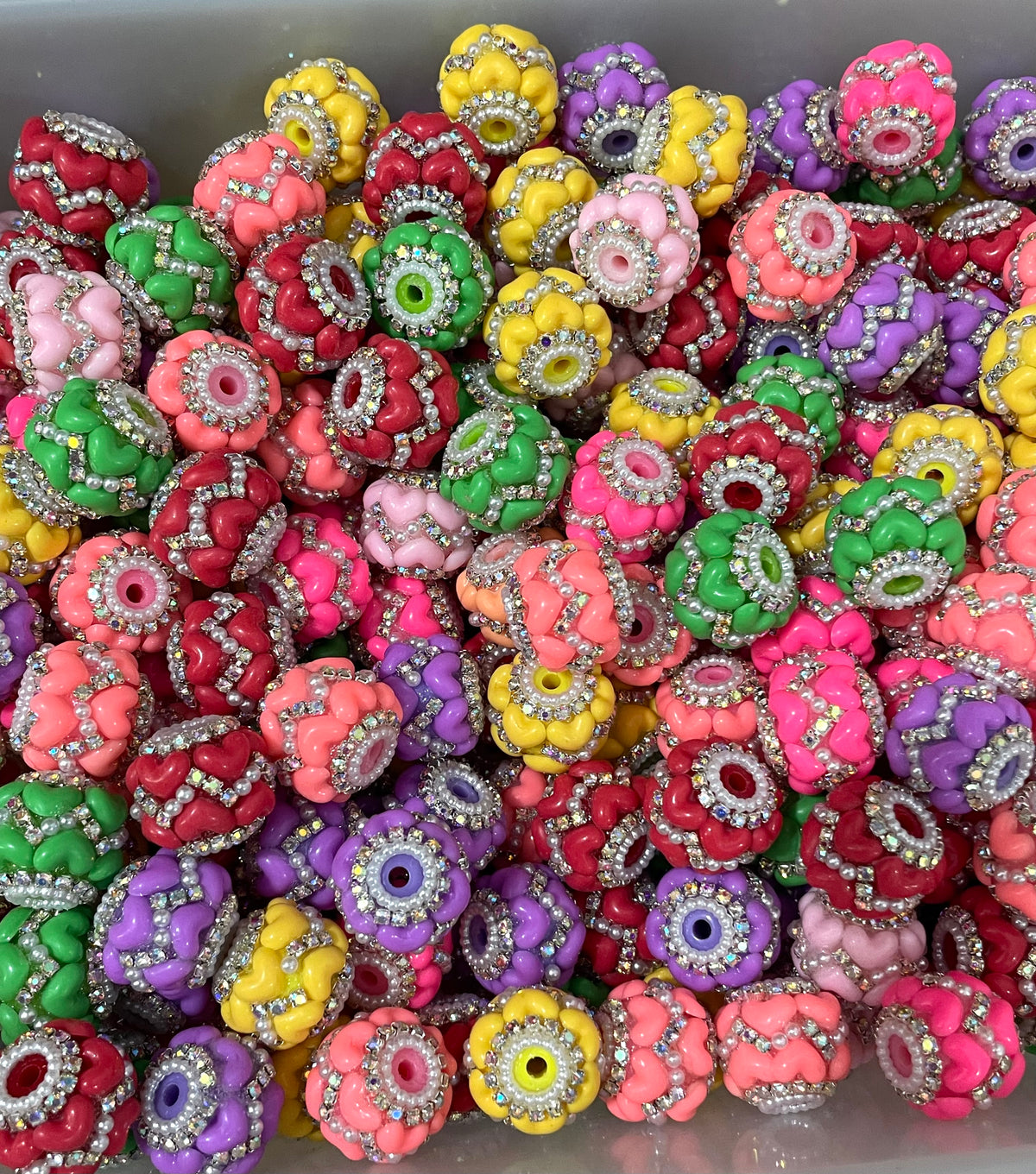 Fancy Beads Heart Chain Pearl Bubble Pearl gasket Random Mix