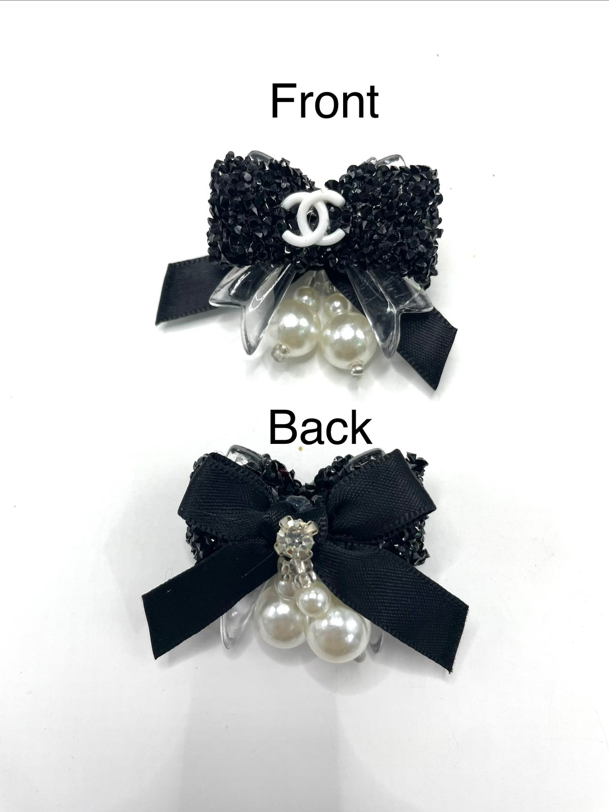diy beaded beadable fancy textile fabrica bow beads design beads cc beads acrylic sugar bow beads ornaments with pearl dangel charm