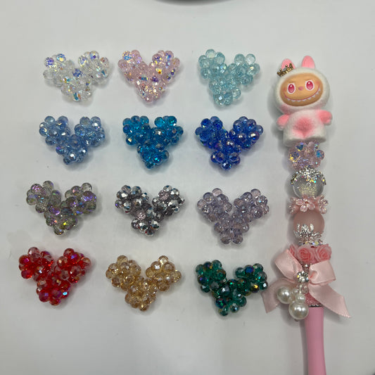 knit bead crystal beads multicolour rhinestone Braided bead Irregular shape rhinestones 17mm to 18mm Random Mix