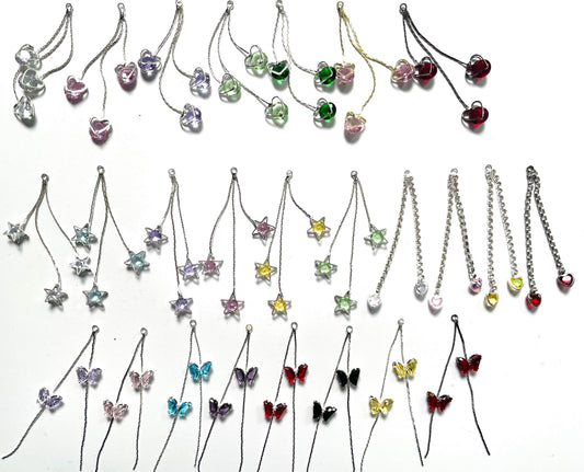 Pendant Stars Heart DIY accessories Bead DIY pendant Earrings Random Mix 63mm