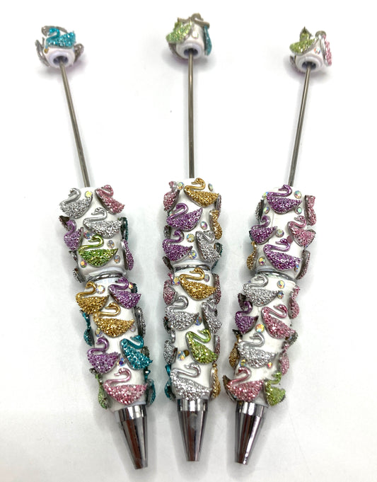 Swan pen Clay pen Colored swan pen Rhinestone Random Mix
