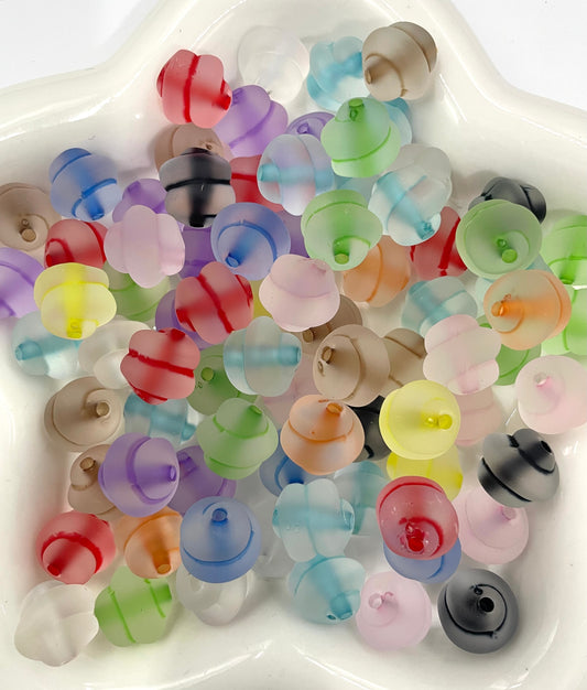Acrylic beads Transparency Neon Rotating patterns Candy beads 16mm
