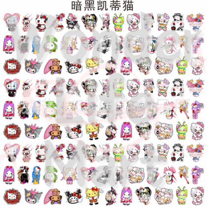 shake tiny acrylic Classic cartoon double through 4cm acrylic sheetDIY shaker cartoon Random Mix