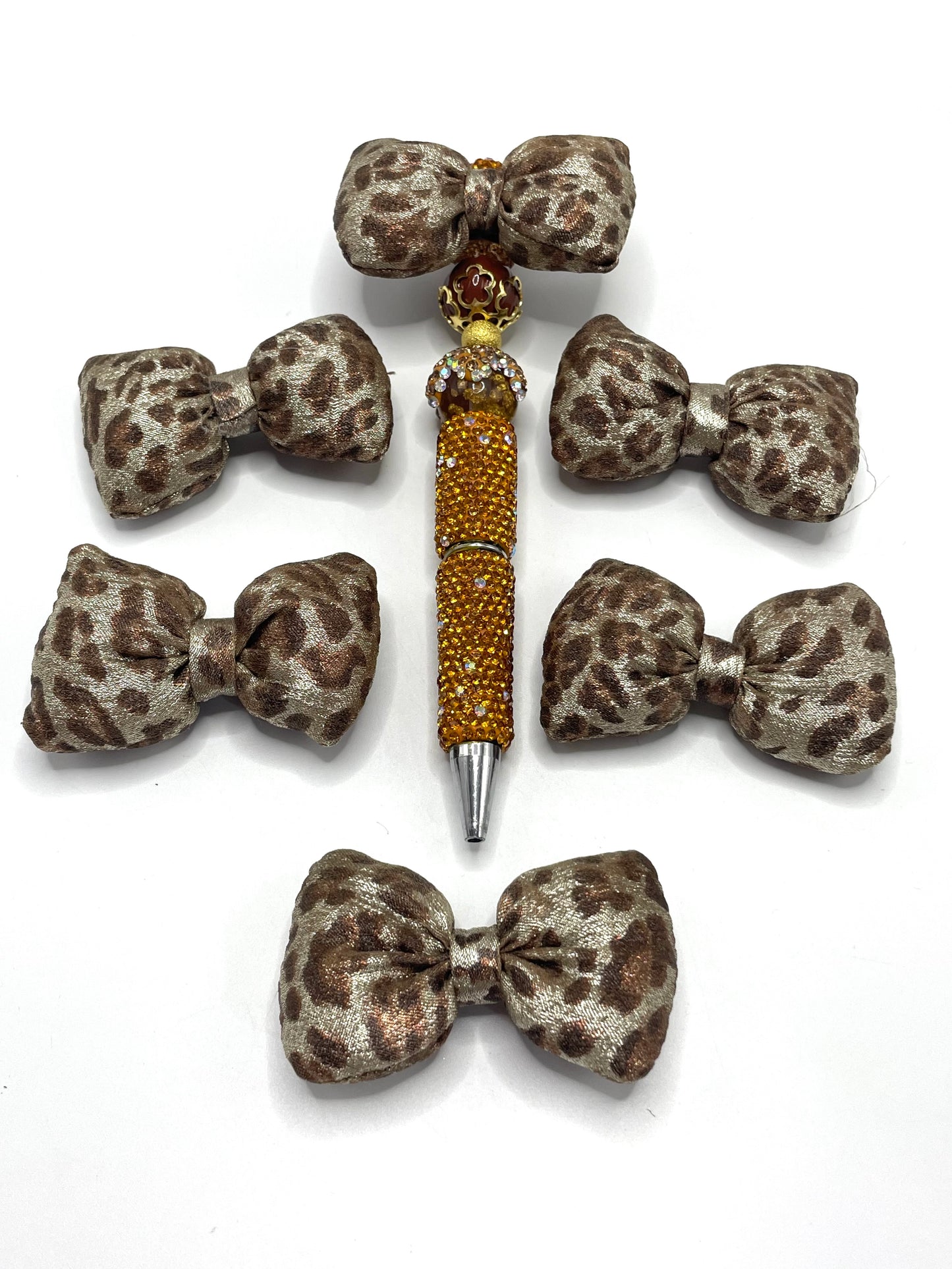 Leopard print Fluffy bow Sexy Wilderness DIY accessories 61mm