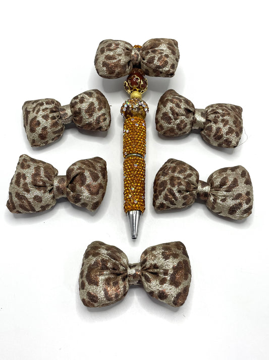 Leopard print Fluffy bow Sexy Wilderness DIY accessories 61mm
