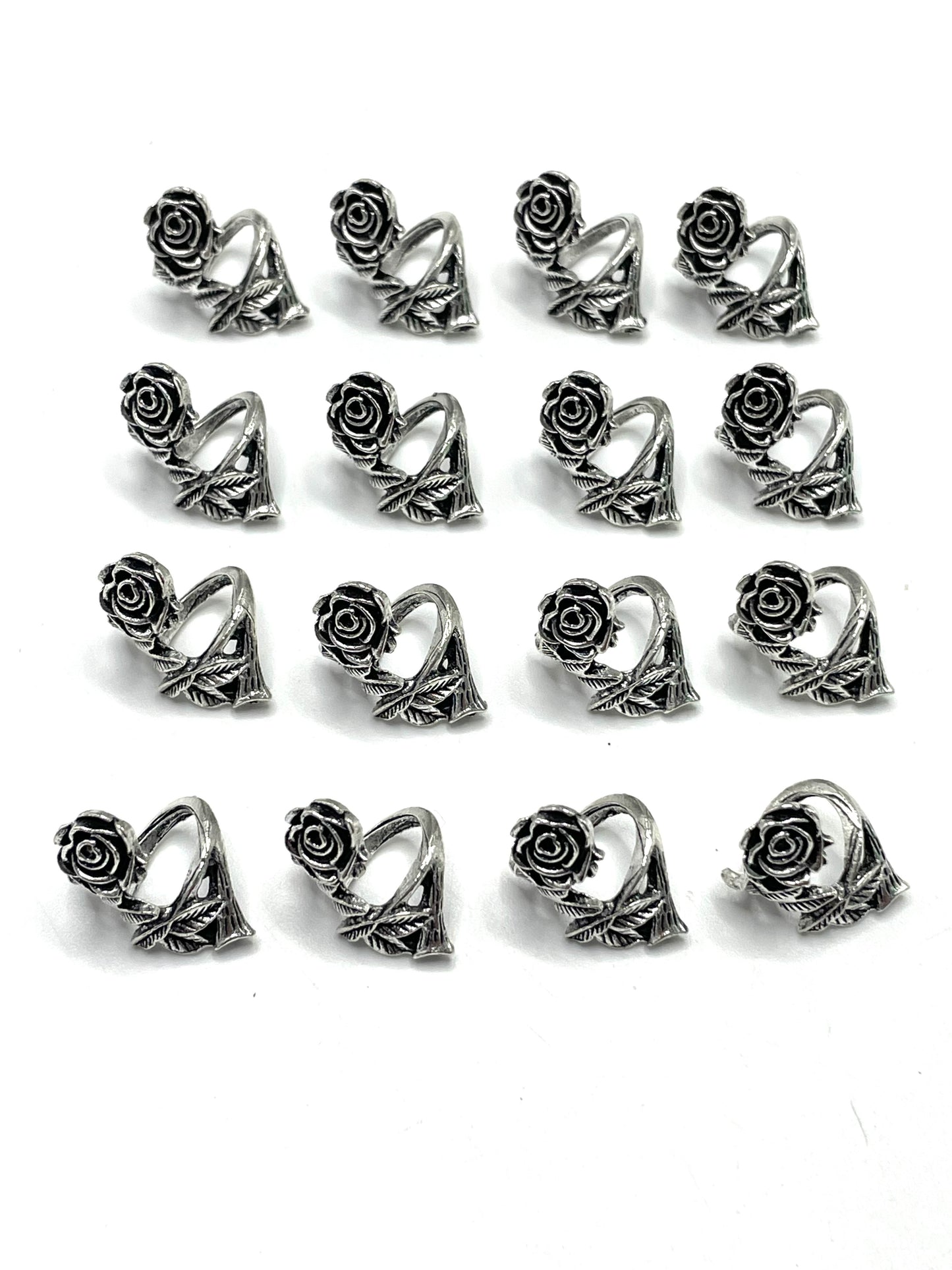 Metal alloy Rose flower Black gun DIY accessories Beaded accessories spacer