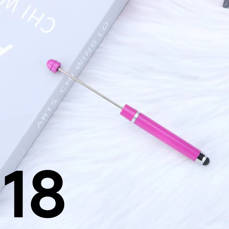 Plastic Stylus Beadable Pen (Touchable and Writable) Multi-color Option