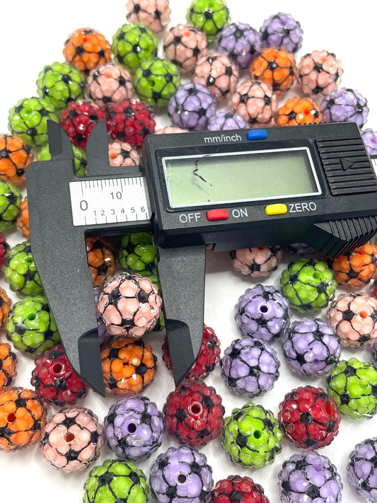 Acrylic beads jelly Colored rubber ball acrylic DIY beading 16mm