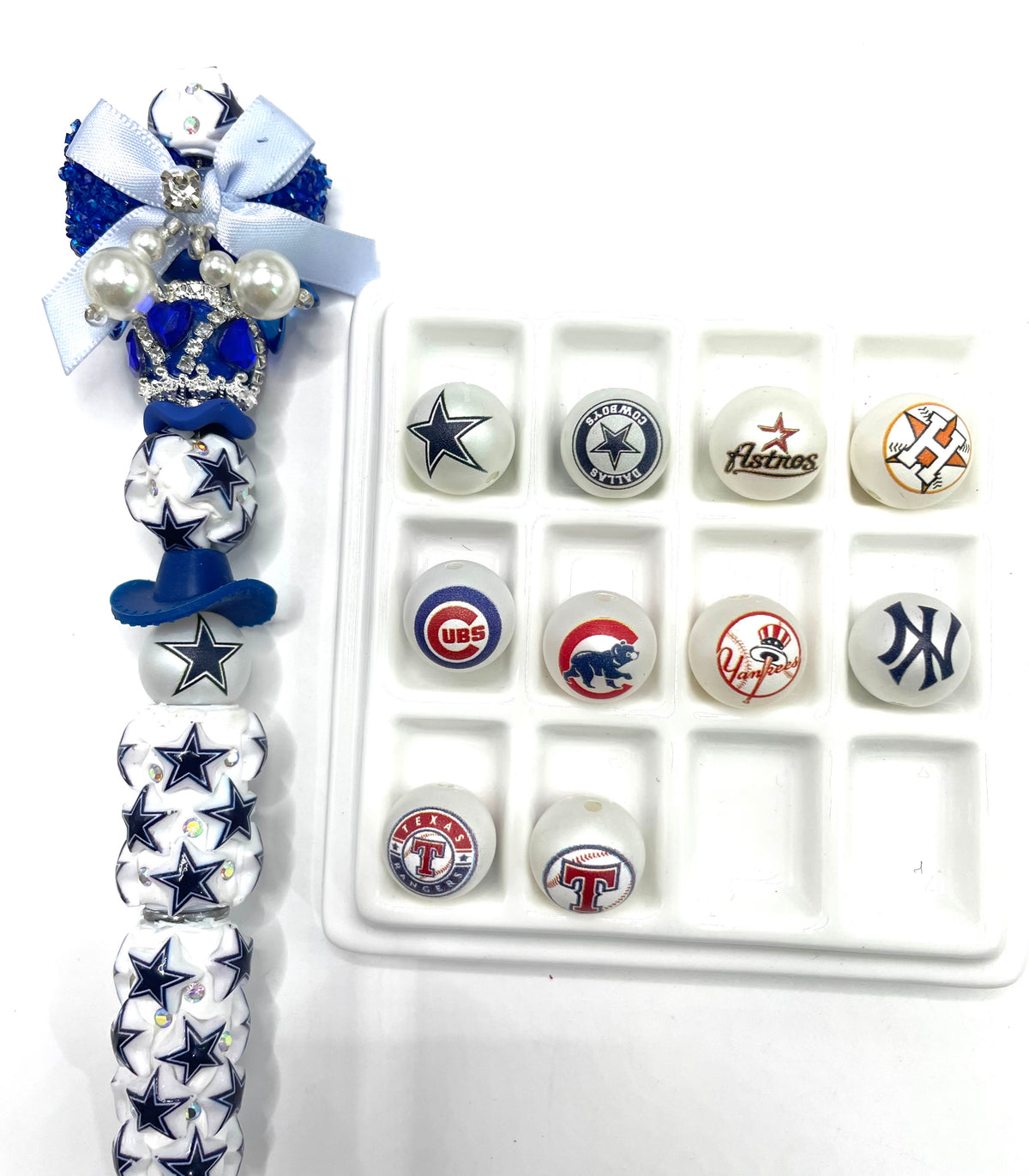 diy beaded beadable acrylic beads american sport team football team beads
