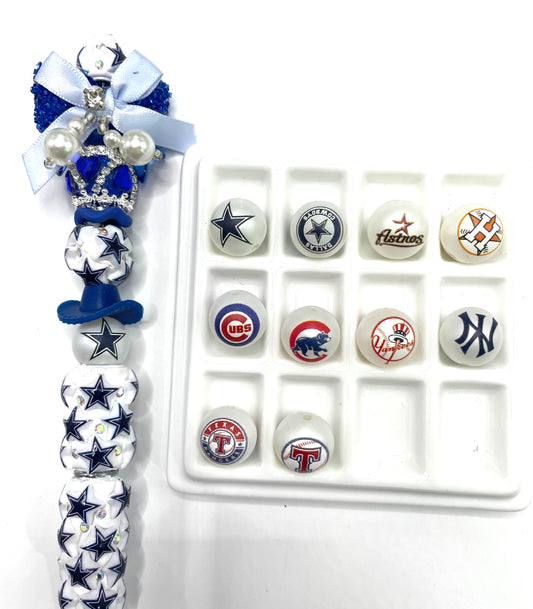 diy beaded beadable acrylic beads american sport team football team beads