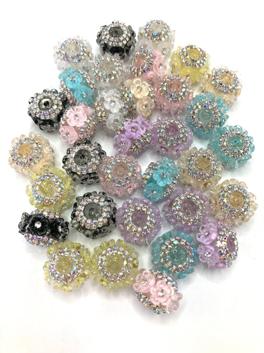 Translucent flower-shaped beads Acrylic flower beads Chain Translucent flowers beads Random Mix