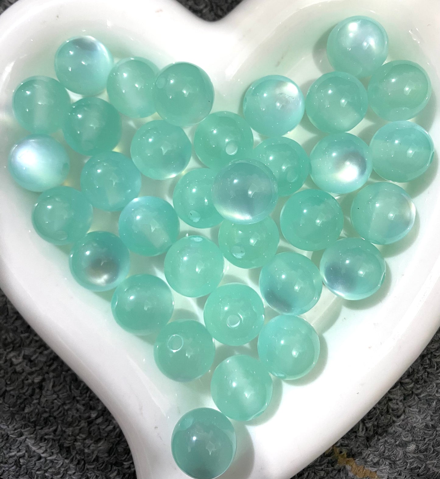 cat eye Acrylic beads glitter Multicolored cat's eye beads 16mm Random Mix