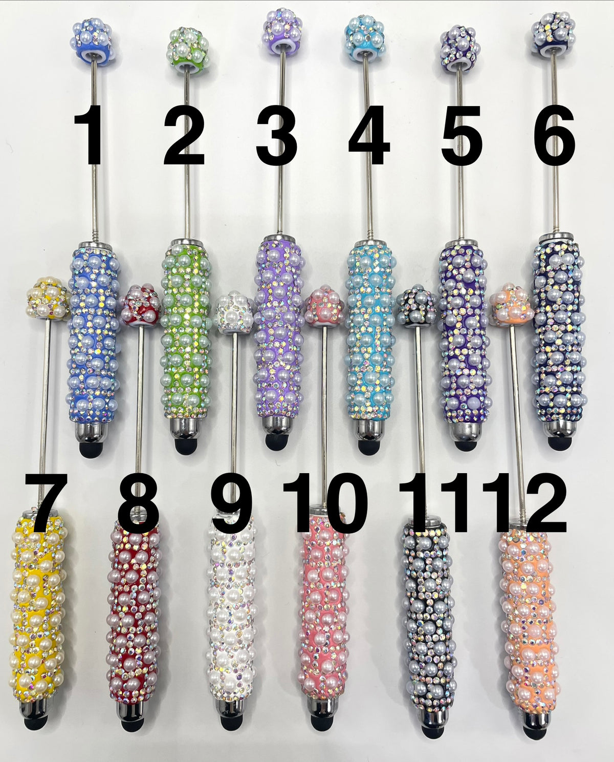 diy beaded beadable pearl stylus pen
