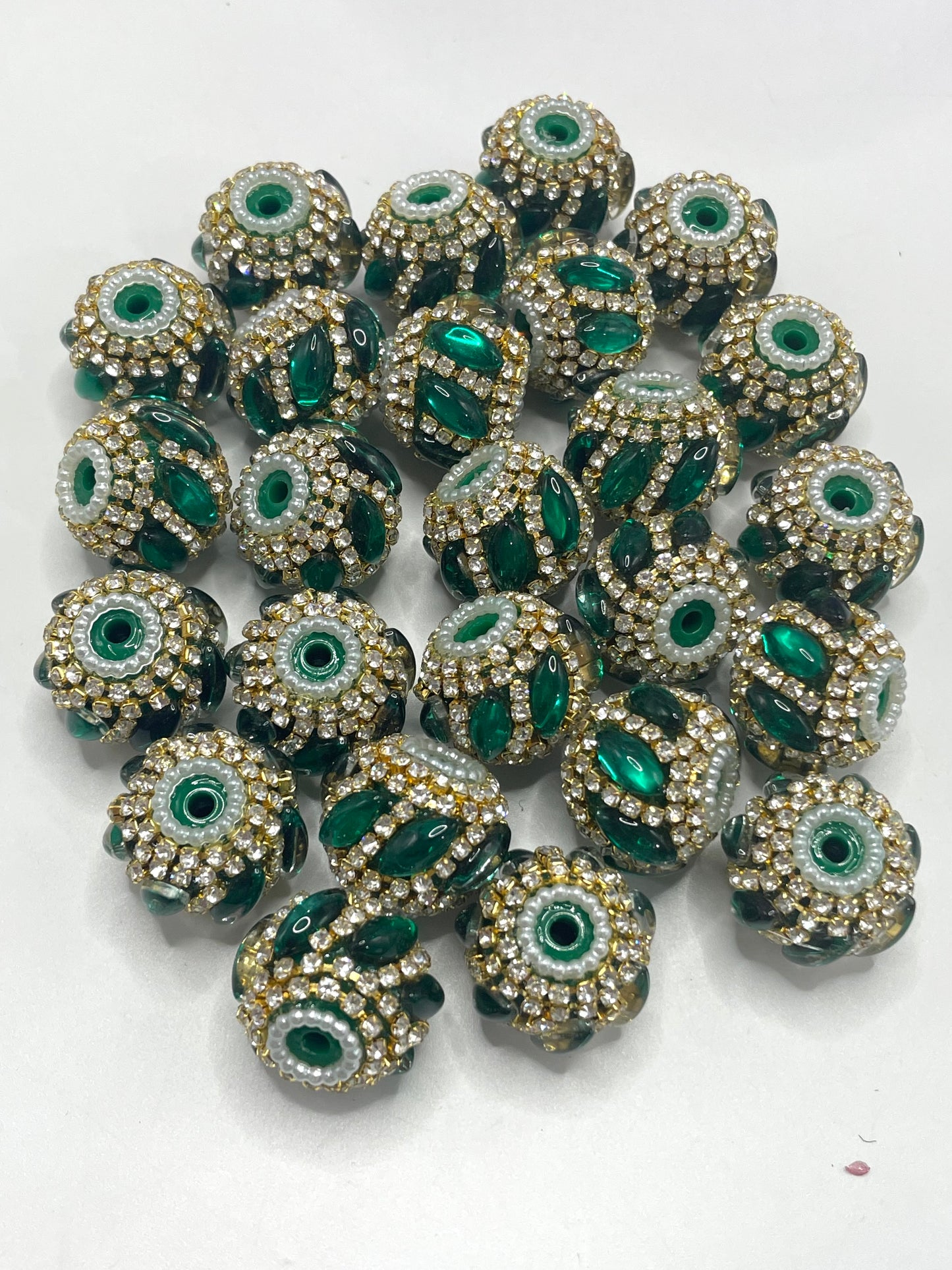 Fancy Beads Chain Pearl gasket Golden Chain mirror 20mm Random Mix