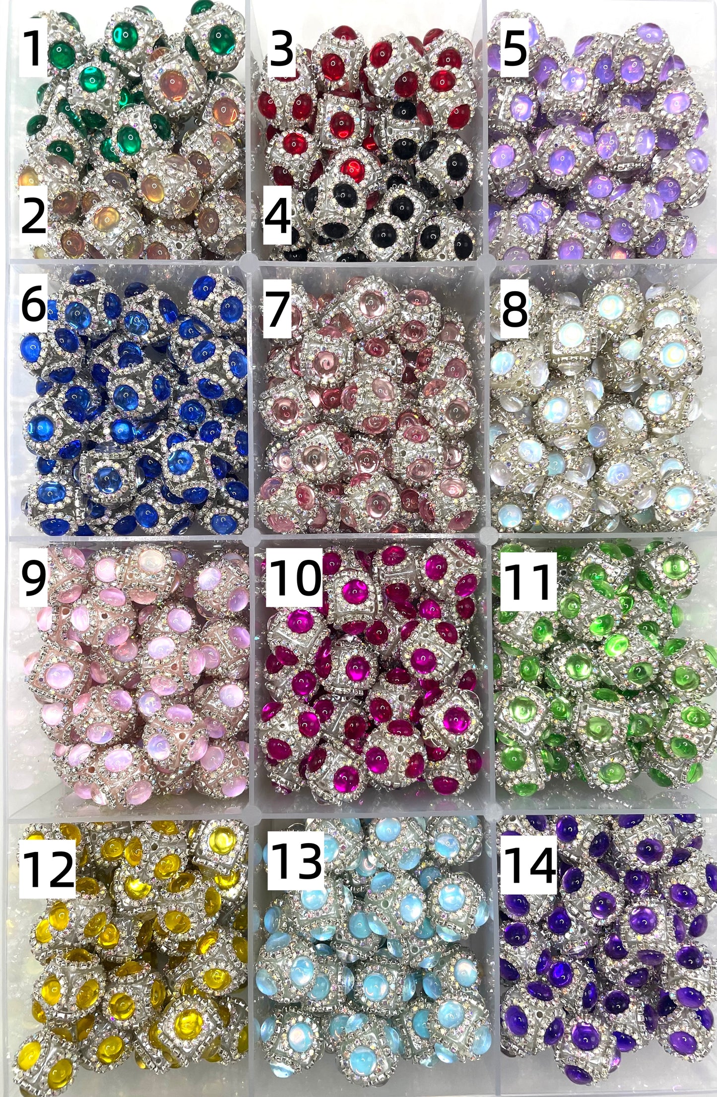Fancy Beads Bubble Chain beads Colorful circles mirror Beads Random Mix 20mm