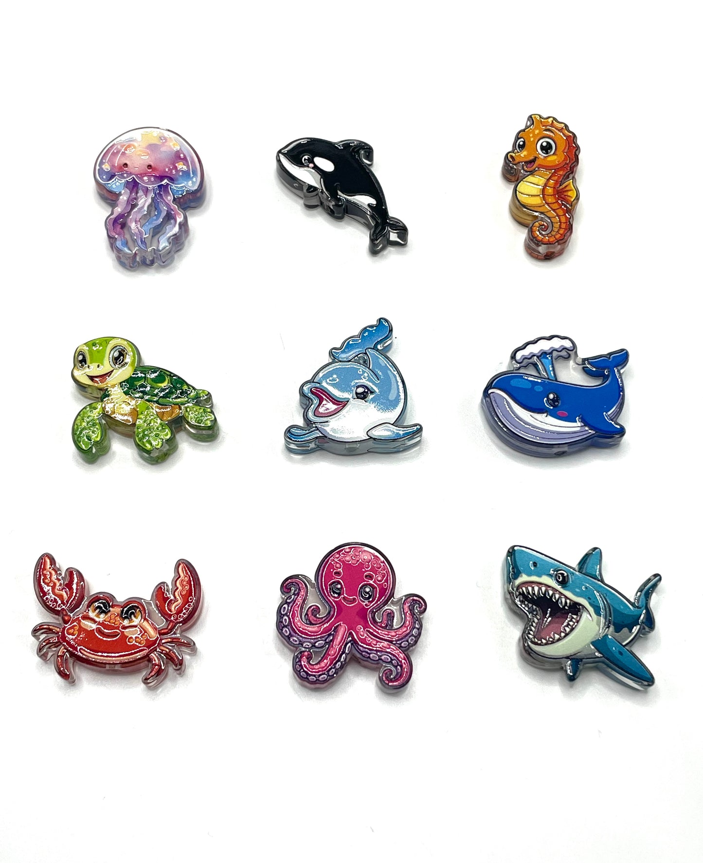 Acrylic beads Ocean Series Marine organisms Marine animals Seafood Acrylic beads Random Mix
