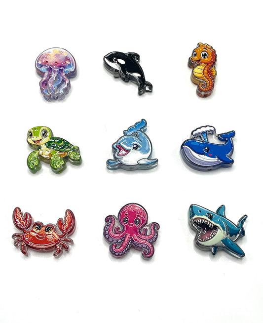 Acrylic beads Ocean Series Marine organisms Marine animals Seafood Acrylic beads Random Mix
