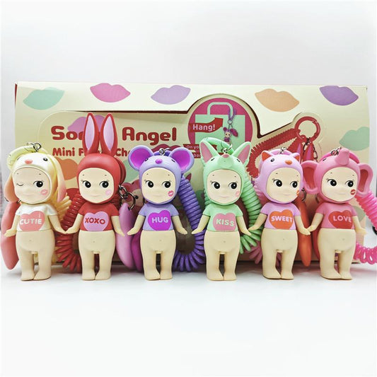sonny angel kiss kiss mini figure doll Blind box  dolls ornament figure character topper Toppers Random Mix