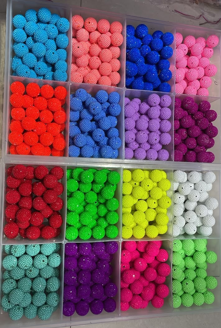 Clay beads jelly Neon beads DIY ceramic clay beads Random Mix 20mm