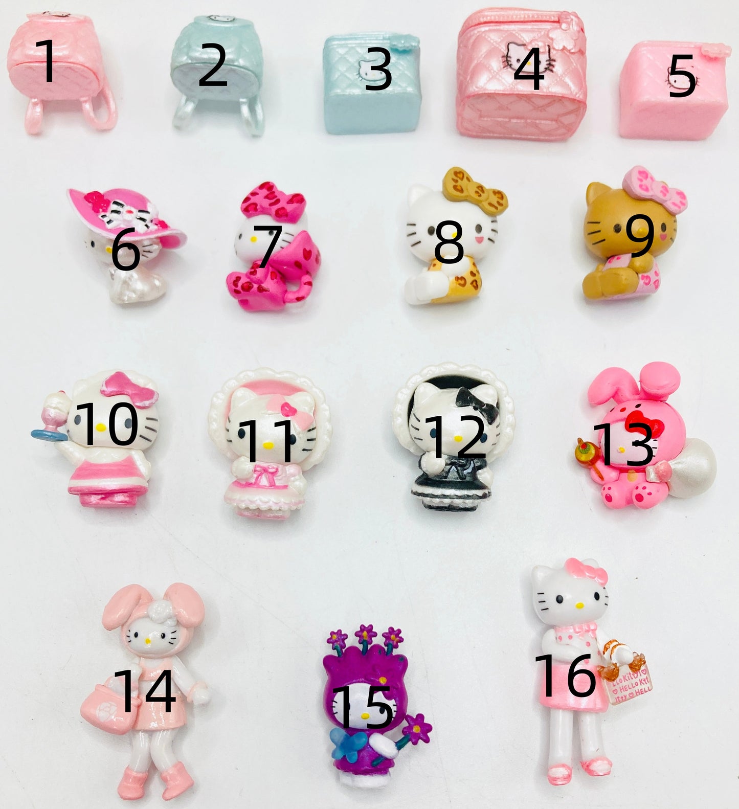 KT HK Shopping Vacation Backpack Box Cute keychain pendant pen tip Pen Toppers