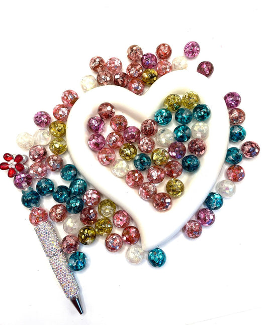 acrylic bead sequin inside random mix color 16mm
