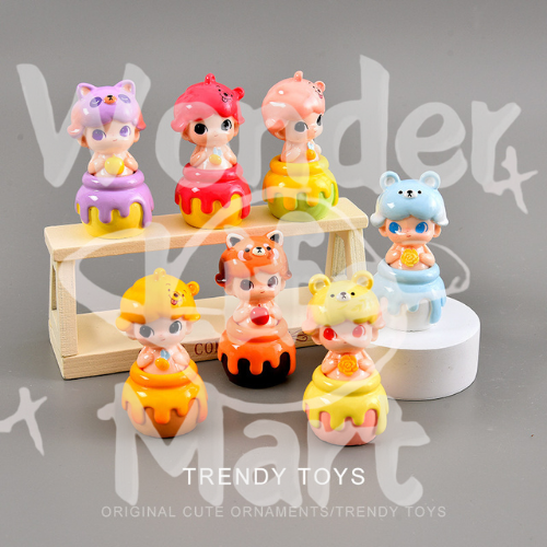 Cute DIMOO Bee can cute particle figurine ornament diy handmade desktop ornamentsPen Toppers