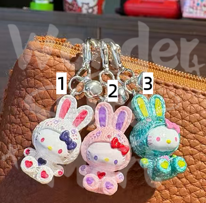 HK Pendant Hanging piece Keychain Rabbit Costume