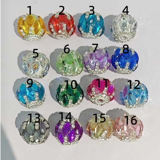 Fancy Beads Rhombus mirror Chain-shaped rhombus-shaped rhinestone beads Random Mix