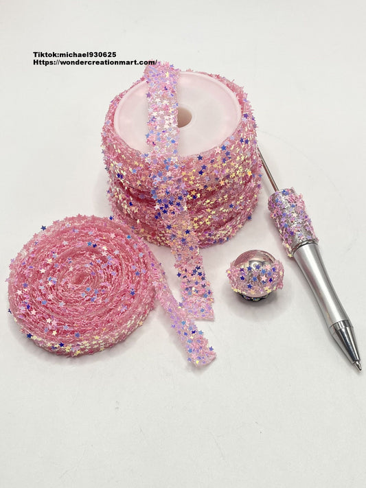 Multicolor Rhinestones with Bubble Bead and Color Star Tape & Wrapper,Optional Color