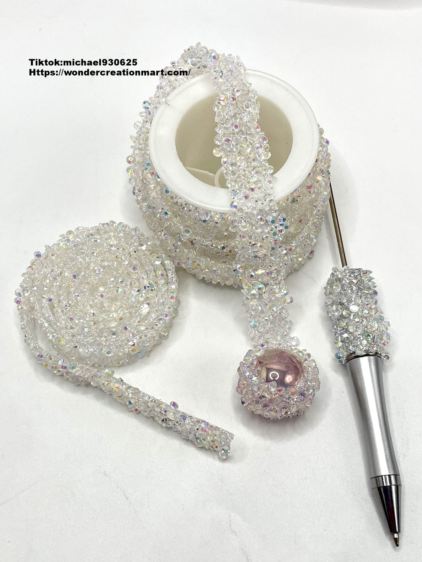 Multicolor Rhinestones with Bubble Bead and Color Star Tape & Wrapper,Optional Color
