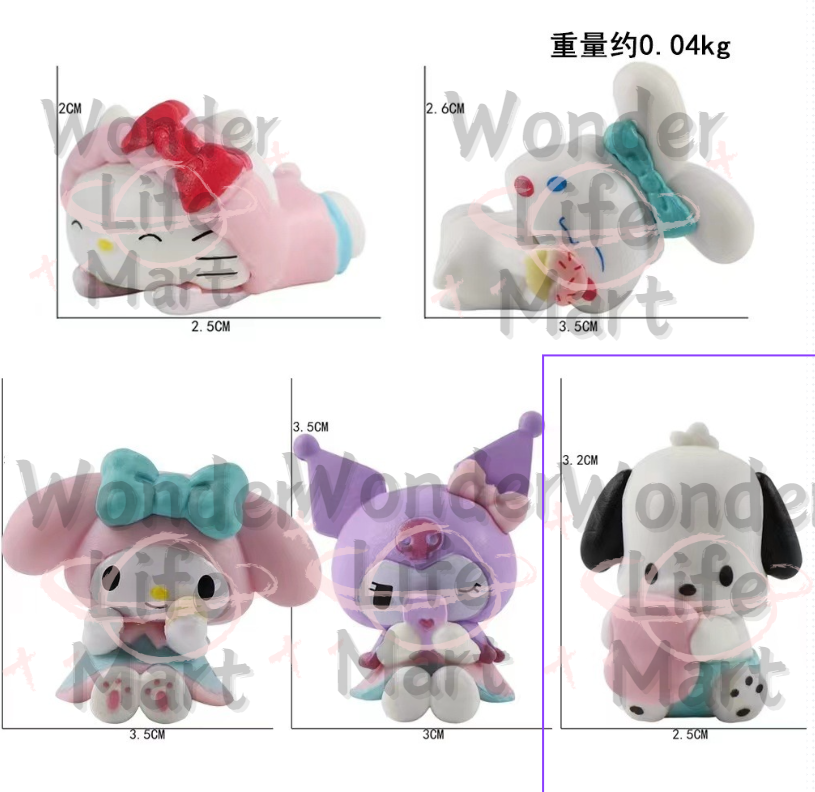 Sanri Wink Series Pen Topper and Characters (Without Hole), Random Mix