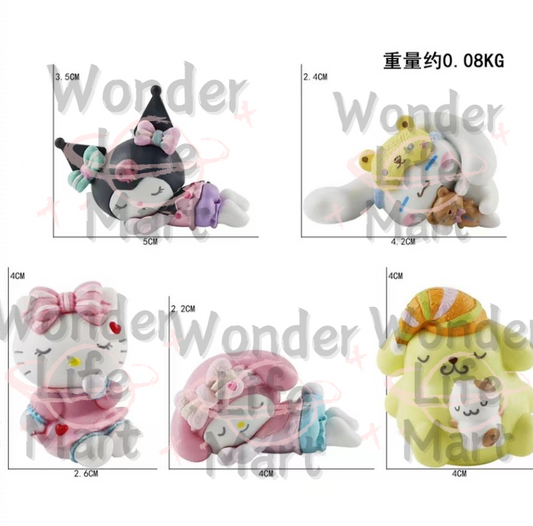 Sanri Sleep Series Pen Topper and Characters (Without Hole), Random Mix