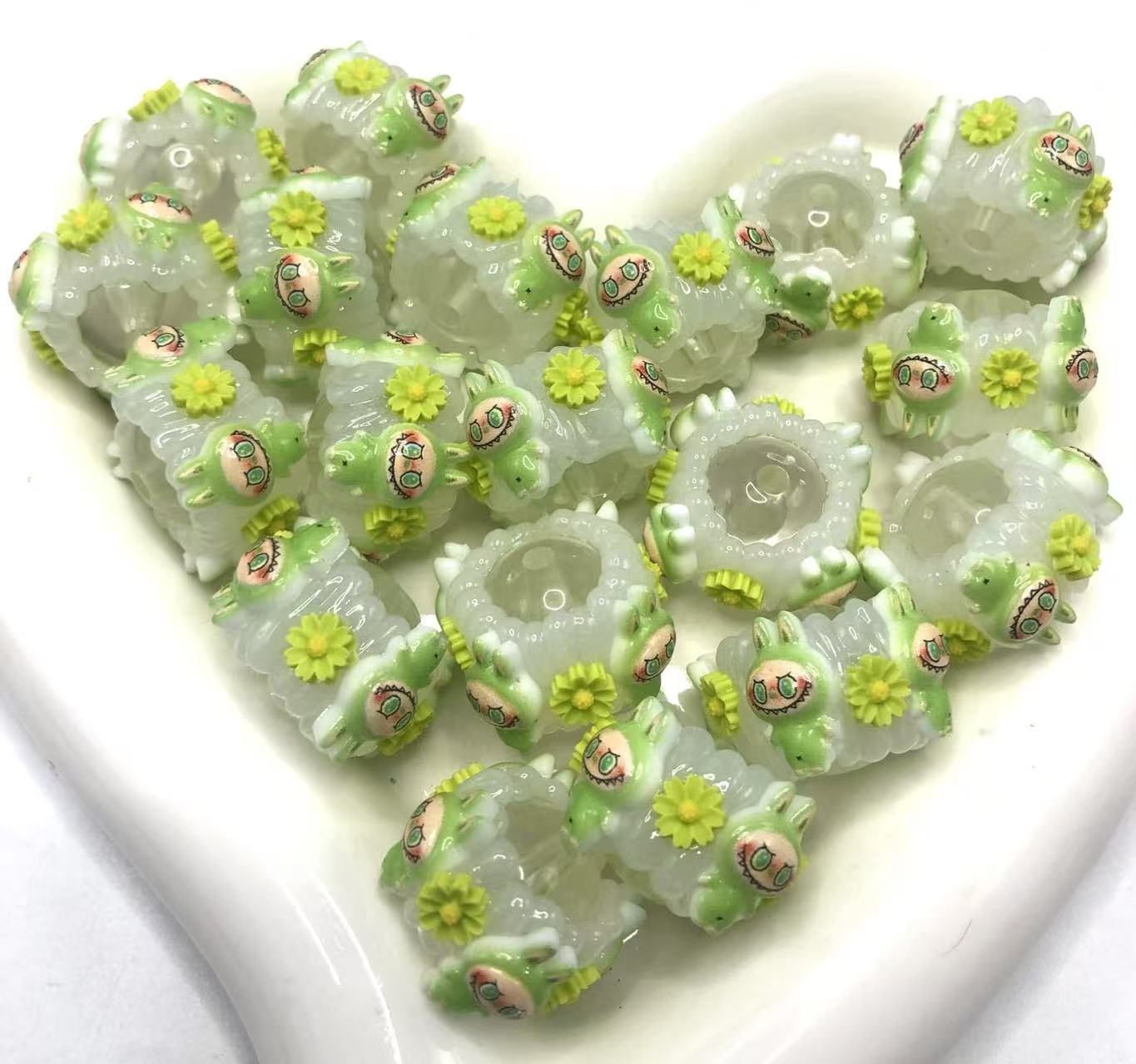 LABUBU labubu Cartoon Acrylic beads Dolls and Flowers  String beads Random Mix