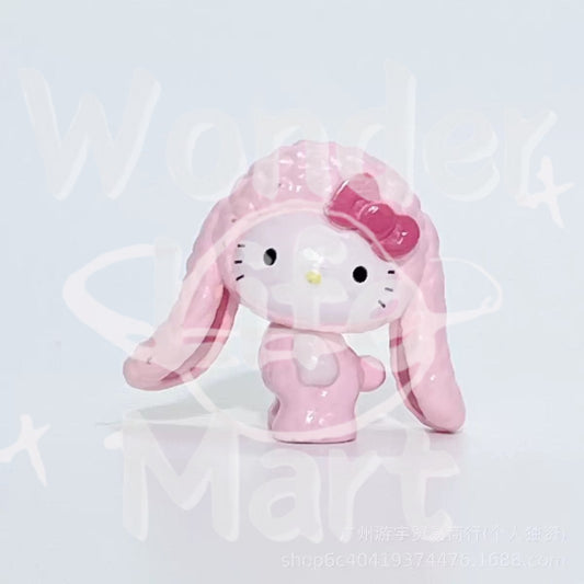 HK pink Big ears Sideways Doll Figurine Ornament Key pendant Pen Toppers