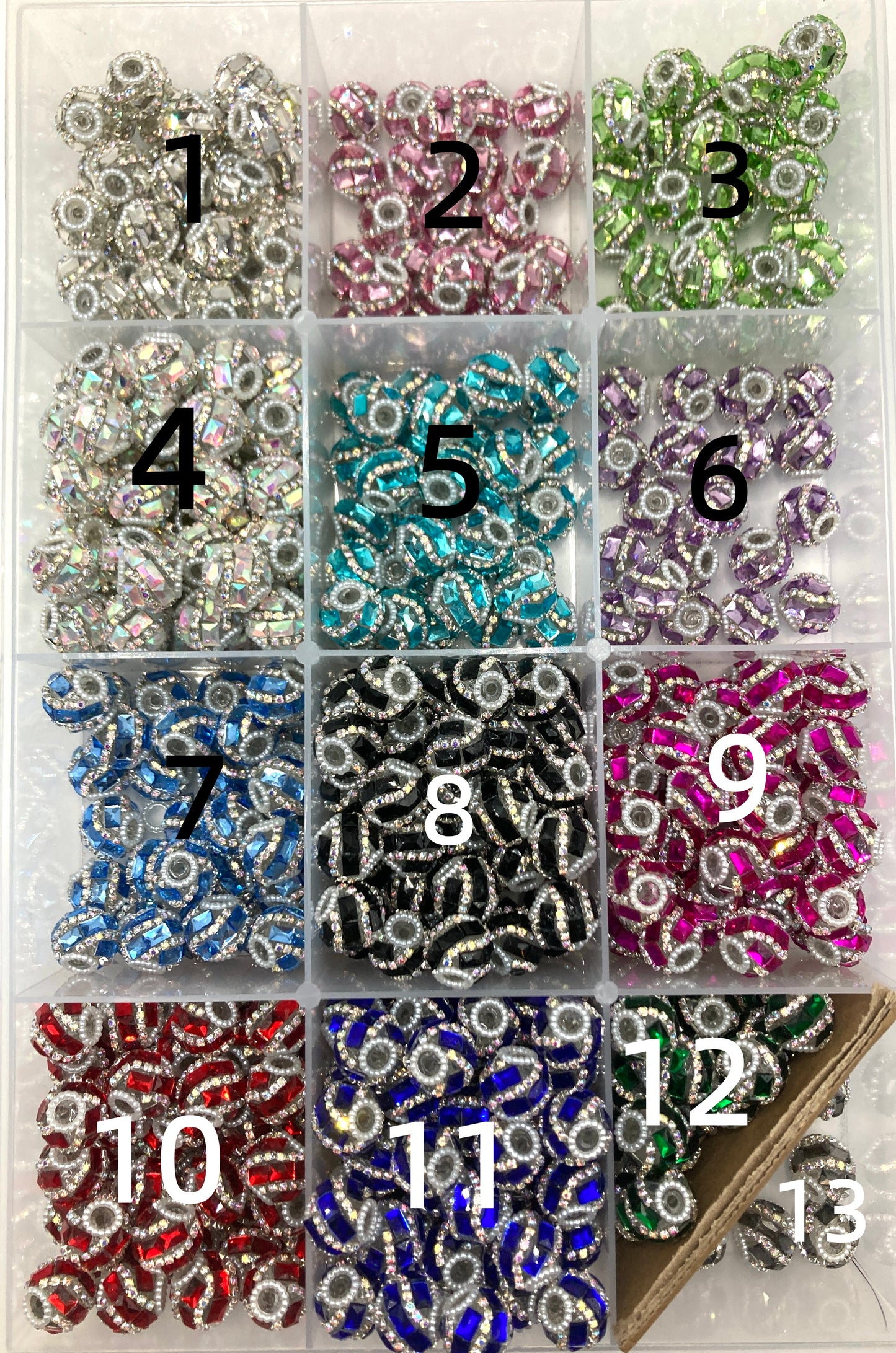 Fancy Beads Pumpkin beads Chain acrylic beads Pearl gasket beads mirror Random Mix